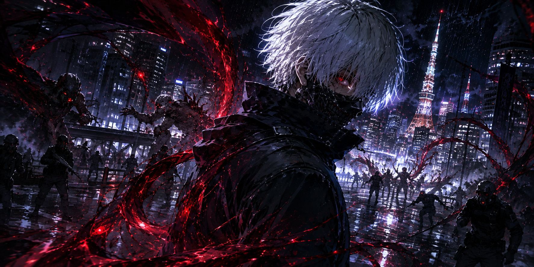 Anime Tokyo Ghoul diadaptasi dari manga dark fantasy karya Sui Ishida
